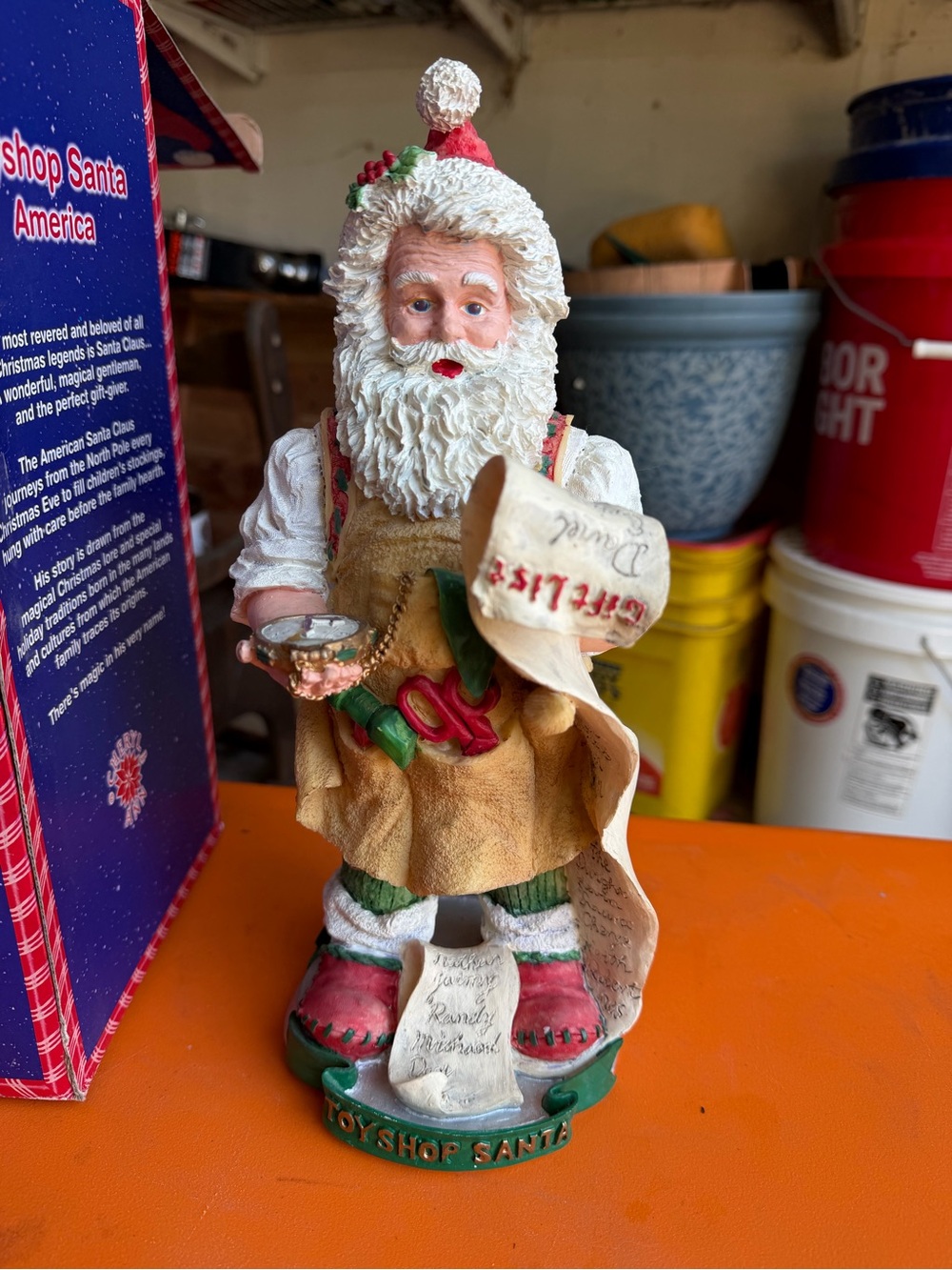 Toyshop Santa Figurine Holiday Décor - Red, White, Green